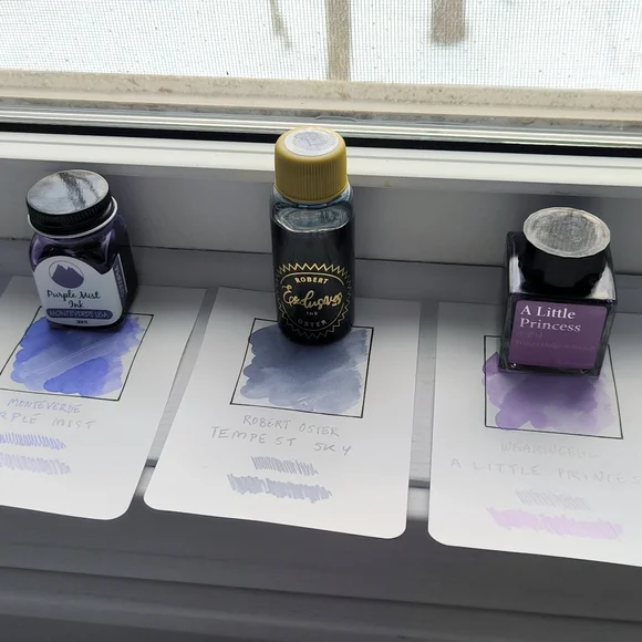 Fountain pen purple ink bundle including Moneteverde, Robert Oster, & Wearingeul - Picture 1 of 12